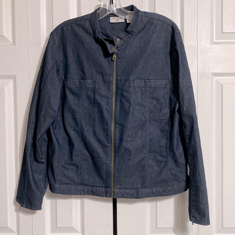 kathy ireland Dark Blue Denim Jean Jacket